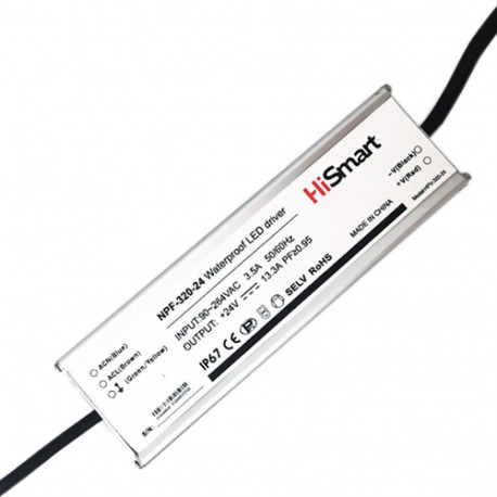 Power supply 24V, 13.3A, 320W, PFC, IP67