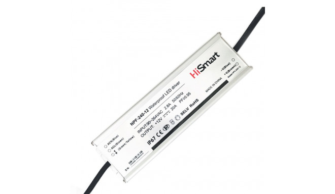 Power supply 12V, 20A, 240W, PFC, IP67