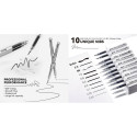 Acrylic Fineliner Pens ARRTX (Black 10pcs)