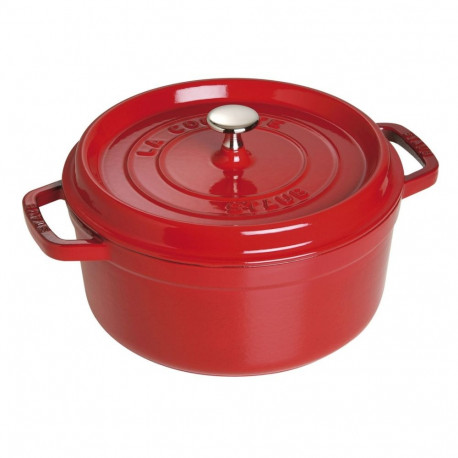 Staub Round Cast Iron Pot - 3.8 ltr, Red