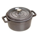 Staub round cast iron pot - Graphite, 2.2 ltr