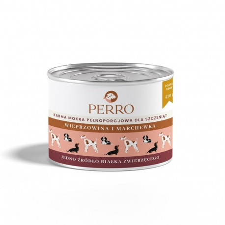 PERRO koeratoit märg junior sealiha porgandiga 410g
