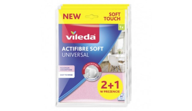 Vileda ACTIFIBRE Soft Universal Soft cloth 2 +1 pc.