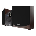 Sharp | Hi-Fi Micro System | XL-B517D(BR) | Brown | USB port | AUX in | Bluetooth | CD player | FM r