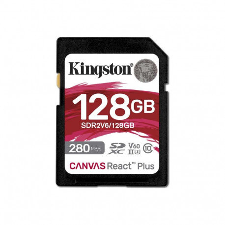 Kingston memory card SDXC 128GB Canvas React Plus UHS-II U3 V60