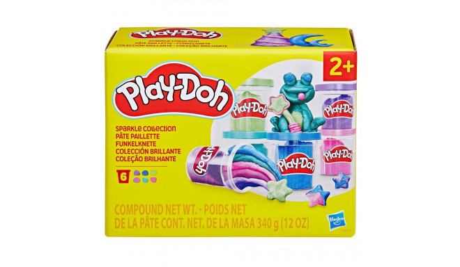PLAY-DOH voolimismass Sparkle kollektsioon, 6 purki