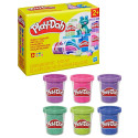 PLAY-DOH масса для лепки Блестки, 6 шт