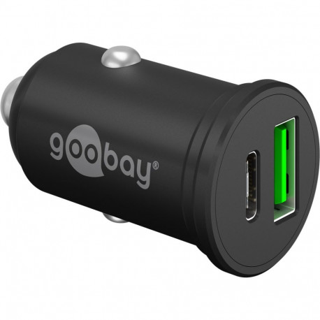 goobay Dual-USB Car Fast Charger USB-C™ PD (Power Delivery) (45 W)