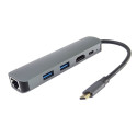 PremiumCord USB-C to HDMI + 2x USB3.2 + PD 100W+ RJ45 10/100/1000Mbps adapter
