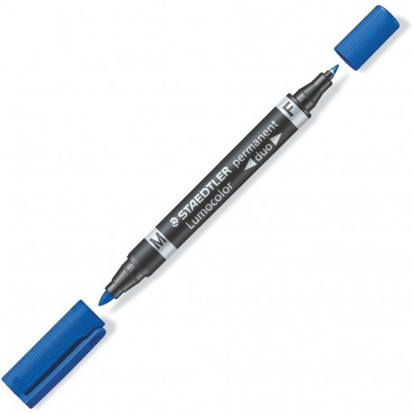 Double-tip marker Staedtler Lumocolor DUO 348 0,6/1,5mm blue