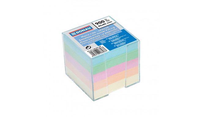 Notecube, 83x83x75 mm, with holder, DONAU, colorued