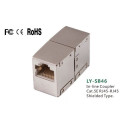 The RJ45 connector is shielded UTP CAT5E