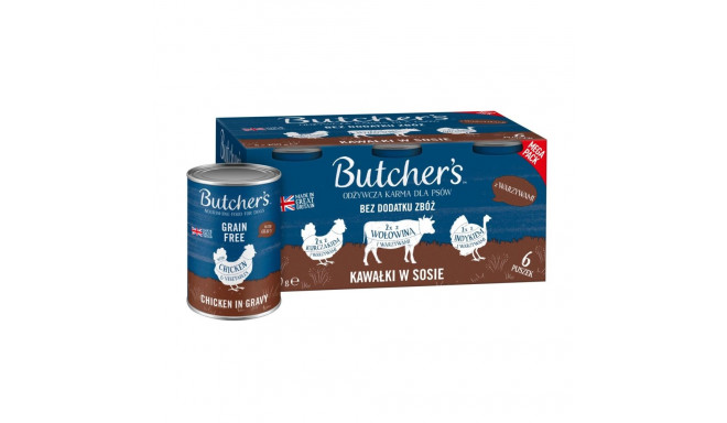 BUTCHER'S Original Mega pack mix with vegetables in gravy- wet dog food - 6 x 400g