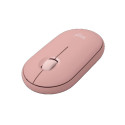 Logitech Pebble 2 M350s Belaidė pelė, RF Wireless + Bluetooth, 4000 DPI, Tonal Rose