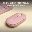 Logitech Pebble 2 M350s Belaidė pelė, RF Wireless + Bluetooth, 4000 DPI, Tonal Rose