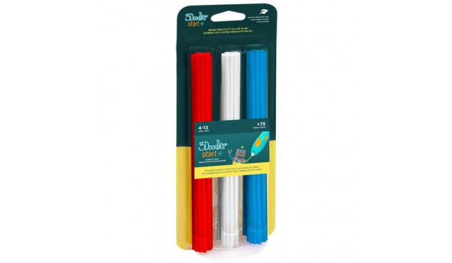 3Doodler Start 3DS-ECO-MIX1-75 3D printing material Compostable plastic Blue, Red, White 1 g