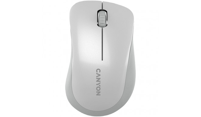 CANYON MW-11, 2.4 GHz Wireless mouse ,with 3 buttons, DPI 1200, Battery:AAA*2pcs ,pearl white grey67