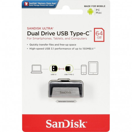 SanDisk 64GB Ultra Dual Drive USB Type-C