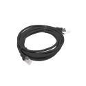 PATCHCORD CAT.6 UTP 3M BLACK FLUKE PASSED LANBERG