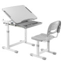 Adjustable height table with chair