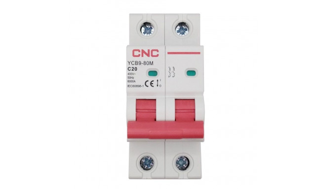 Miniature Circuit Breaker, 2P, 20A, Class C, 6kA