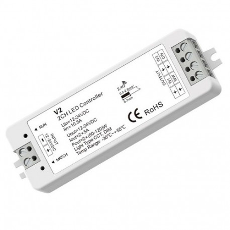 V2 controller-receiver 12-24V, 2x5A