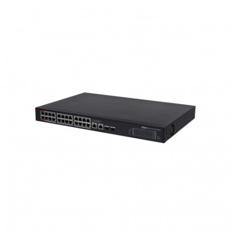 PoE hub 24-Port, PoE+, uplink 2-Port RJ45 + uplink 2-Port SFP, 360W