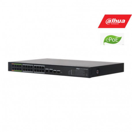 ePoE hub 100Mbps 24 ports+2G uplink + 2SFP, ePoE up to 800m, Hi-PoE
