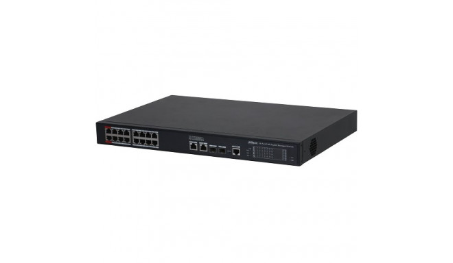 PoE hub 1000Mbps 16-port PoE +2G uplink + 2SFP, Hi-PoE