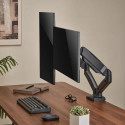 Spring mount for two 17"-32" monitors, black