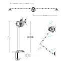 ARCTIC Z3 Pro holder for three 29"/32" monitors with USB 3.2 hub