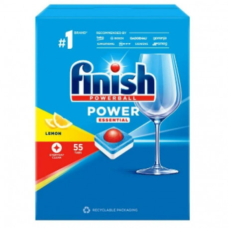 Nõudepesumasina tabletid FINISH Power Essential Lemon 55tabl.