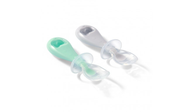 Babyono silicone spoons grey mint 2pcs 784/0