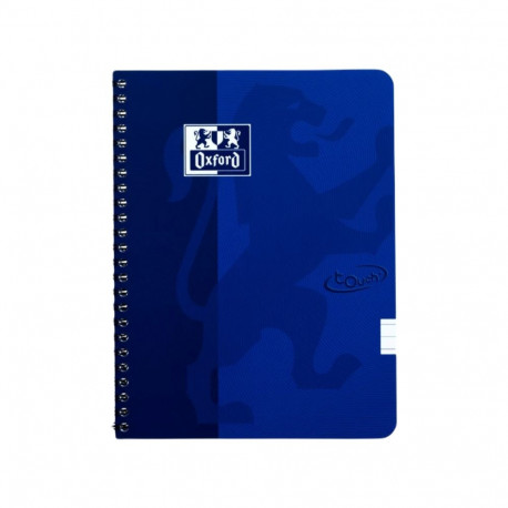 Kaustik spiraalköites A5+ jooneline OXFORD Touch kartongkaaned sinine 70 lehte