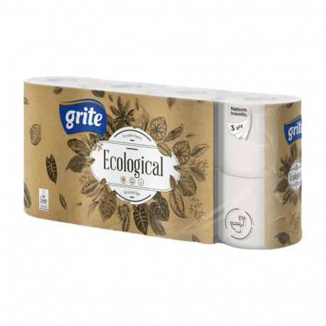 Toilet paper 3-layer GRITE Ecological 8rl in a pack