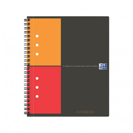 Folder in spiral binding A5+ squared OXFORD International Activebook plastic covers 80 pages