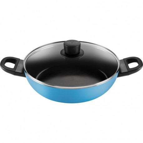 BALLARINI CAPRERA Patelnia głęboka 2H z pokrywką 28 cm niebieska