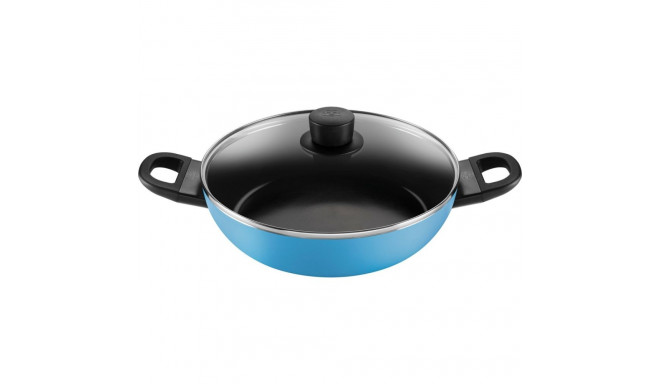 BALLARINI CAPRERA Patelnia głęboka 2H z pokrywką 28 cm niebieska