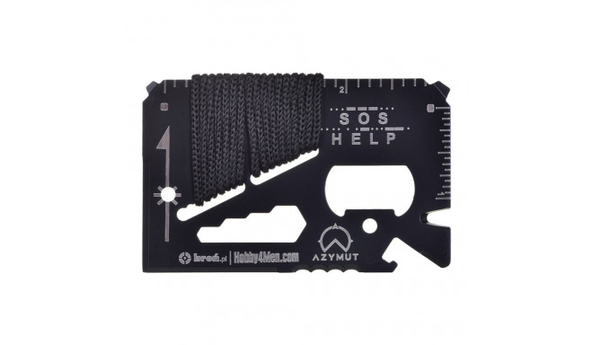 Multitool AZYMUT TOOL CARD multifunktsionaalne kaart – 13 tööriista + vutlar 85/53 mm (H-O200930TC)