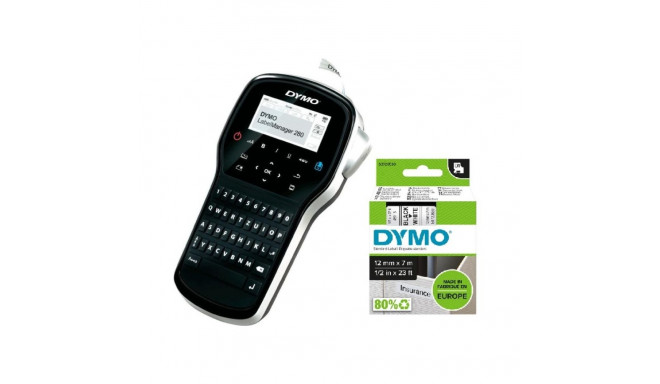 DYMO LabelManager 280 Etikečių Spausdintuvas  (USB jungtis) (S0968940/S0968920) + D1 12mm x 7m juost