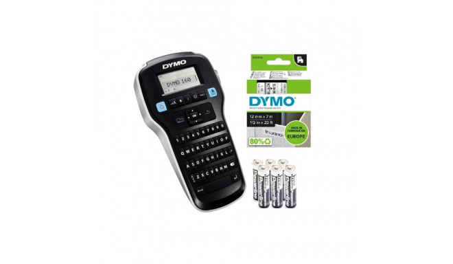 DYMO LabelManager 160 Etiķešu Printeris (S0946340) + D1 12mm x 7m lente + Elementi