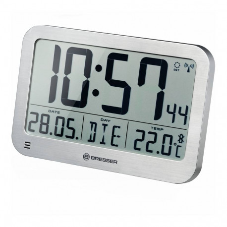 Seina- / lauakell, hõbe Bresser MyTime MC LCD