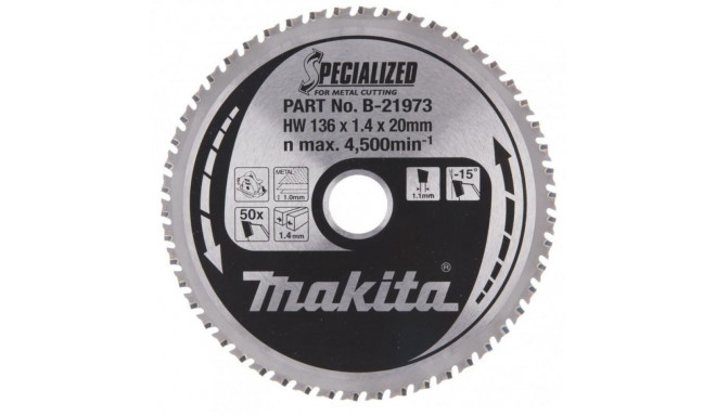 CIRCULAR SAW BLADE HM 136X20X1.4MM. Z-50