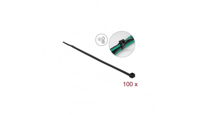 Kaablisidemed 380 × 4.8mm mustad, külmakindlad kuni -40° (100tk)