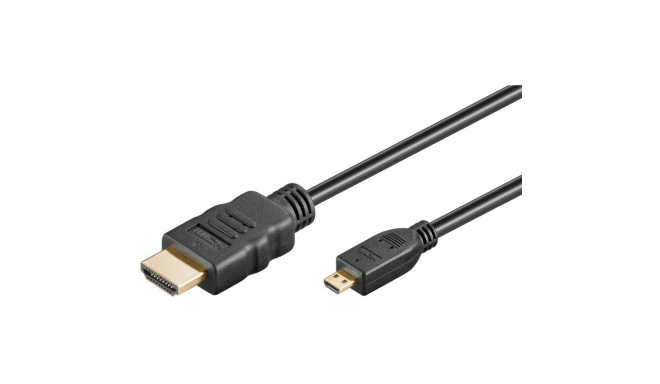 HDMI - micro HDMI kaabel 0.5m + Ethernet, 4K Ultra HD 2160p@60 Hz