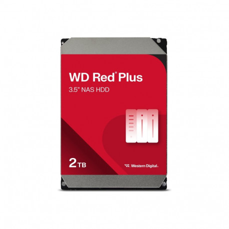 WD Red Plus 2TB SATA 6Gb/s 3.5-tolline 5400 p/min 128MB vahemäluga sisemine kõvaketas bulk