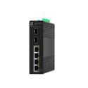 LevelOne Hilbert 6-Port Industrial Gigabit PoE Smart Lite Switch, 2 x SFP, 4 PoE Outputs, 802.3at/af