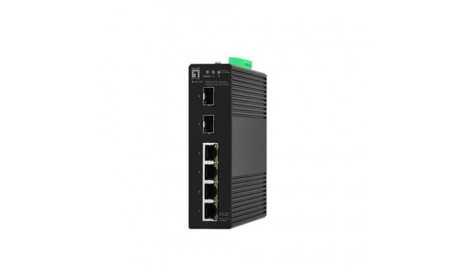 LevelOne Hilbert 6-Port Industrial Gigabit Smart Lite Switch, 4x RJ45, 2x SFP