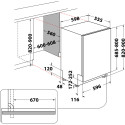 Whirlpool WIC 3C34 PFE S -astianpesukone, integroitava
