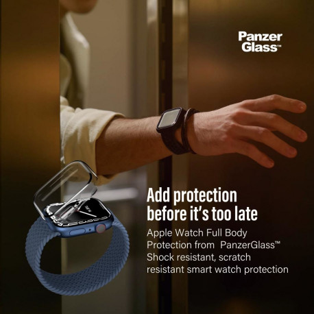 PanzerGlass Full Body -panssarilasi Apple Watch, 44 mm, musta